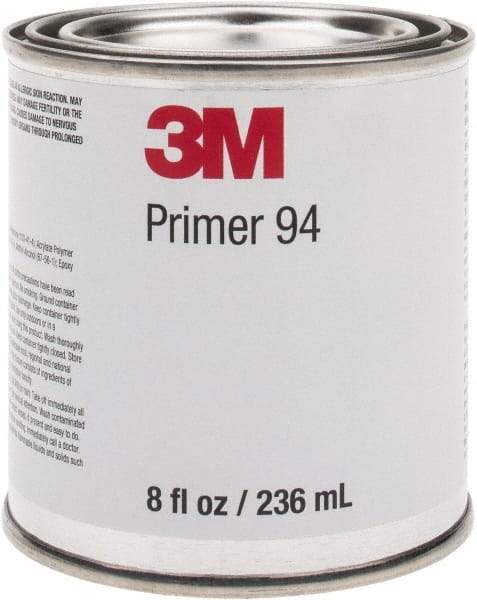 3M - 236.5 mL, Light Yellow Adhesive Primer - For Use with 3M Tapes - Exact Industrial Supply