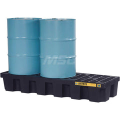 Justrite - Spill Pallets, Platforms, Sumps & Basins; Type: EcoPolyBlend? Spill Control Pallets ; Number of Drums: 3 ; Sump Capacity (Gal.): 75.00 ; Load Capacity (Lb.): 3700.000 ; Material: Polyethylene ; Height (Inch): 11.60 - Exact Industrial Supply
