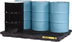 Justrite - 6 Drum, 73 Gallon Sump Capacity, Accumulation Center - Exact Industrial Supply