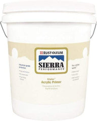 Rust-Oleum - 5 Gal White Water-Based Acrylic Enamel Primer - 180 to 545 Sq Ft Coverage, 0 gL Content, Quick Drying, Interior/Exterior - Exact Industrial Supply