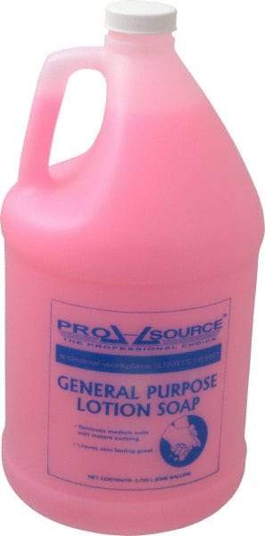 PRO-SOURCE - 1 Gal Bottle Liquid Soap - General Duty, Pink, Almond Scent - Exact Industrial Supply