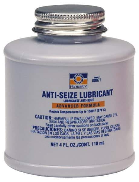 Permatex - 4 oz Bottle General Purpose Anti-Seize Lubricant - Aluminum/Copper/Graphite, 1,600°F - Exact Industrial Supply