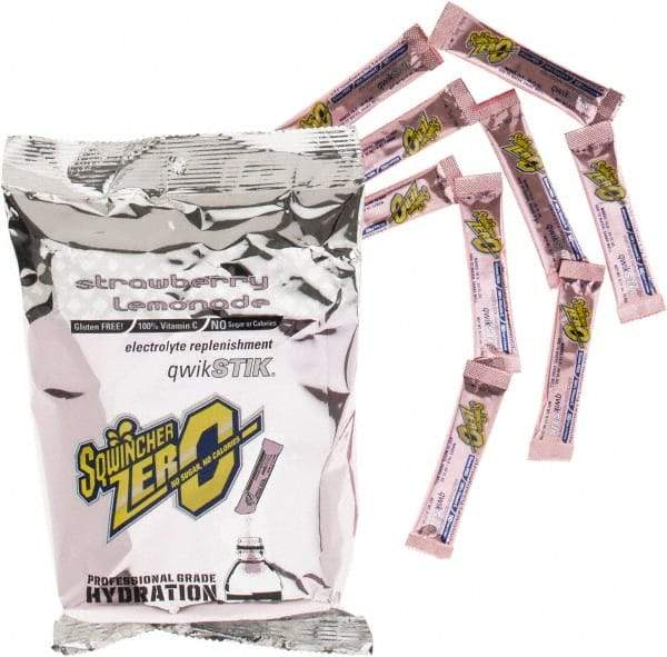 Sqwincher - 0.11 oz Packet Strawberry Lemonade Activity Drink - Powdered, Yields 20 oz - Exact Industrial Supply