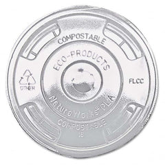 ECO PRODUCTS - GreenStripe Renewable & Compost Cold Cup Flat Lids, F/9-24 oz, 100/PK, 10 PK/CT - Exact Industrial Supply