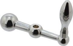 Gibraltar - 11/16" Hub Diam x 11/16" Hub Height Solid Crank Handle - 3/8" Reamed Bore, 1-1/4" Knob Diam, 3-1/4" High, 4" Center to Center, Steel - Exact Industrial Supply