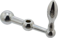 Gibraltar - 7/8" Hub Diam x 7/8" Hub Height Solid Crank Handle - 1/2" Reamed Bore, 1-1/2" Knob Diam, 3-15/16" High, 5" Center to Center, Steel - Exact Industrial Supply