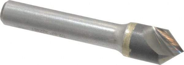Hertel - 1/2" Head Diam, 3/8" Shank Diam, 1 Flute 82° Solid Carbide Countersink - Bright Finish, 2-1/2" OAL, Single End, Straight Shank, Right Hand Cut - Exact Industrial Supply