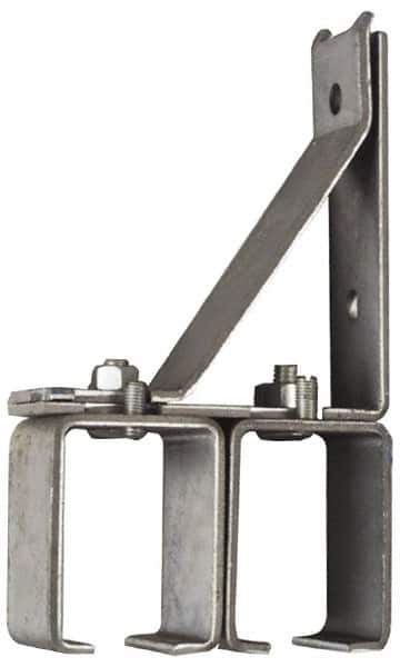 National Mfg. - 300 Lb Capacity, Galvanized, Double Splice Box Rail Bracket - 1-3/4" Long, 8-3/8" High, 4-1/2" Wide - Exact Industrial Supply