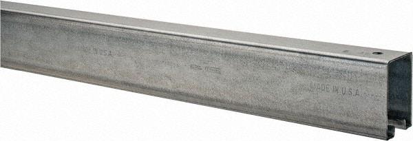 National Mfg. - 6 Ft Long, 450 Lb Capacity, Straight Boxrail - Galvanized, Series 5116 - Exact Industrial Supply