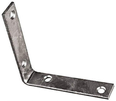 National Mfg. - 3-1/2" Long x 3/4" Wide, Steel, Corner Brace - Hot-Dipped Galvanized - Exact Industrial Supply