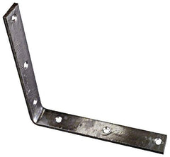 National Mfg. - 8" Long x 1-1/4" Wide, Steel, Corner Brace - Hot-Dipped Galvanized - Exact Industrial Supply