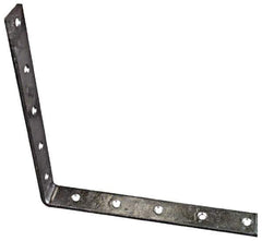 National Mfg. - 10" Long x 1-1/4" Wide, Steel, Corner Brace - Hot-Dipped Galvanized - Exact Industrial Supply