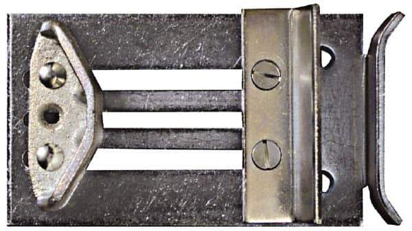 National Mfg. - 2 Panel, Commercial Zinc Plated Steel Floor Guide - Up to 3" Door Thickness - Exact Industrial Supply