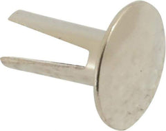 RivetKing - 0.1 to 0.17" Hole Diam, Dome Head, Nickel Plated Steel, Split Rivet - 5/16 Head Diam, 5/16" Length Under Head, 9/64 Body Diam - Exact Industrial Supply