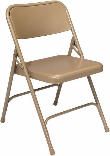 NPS - 18-1/4" Wide x 20-1/4" Deep x 29-1/2" High, Steel Standard Folding Chair - Beige - Exact Industrial Supply