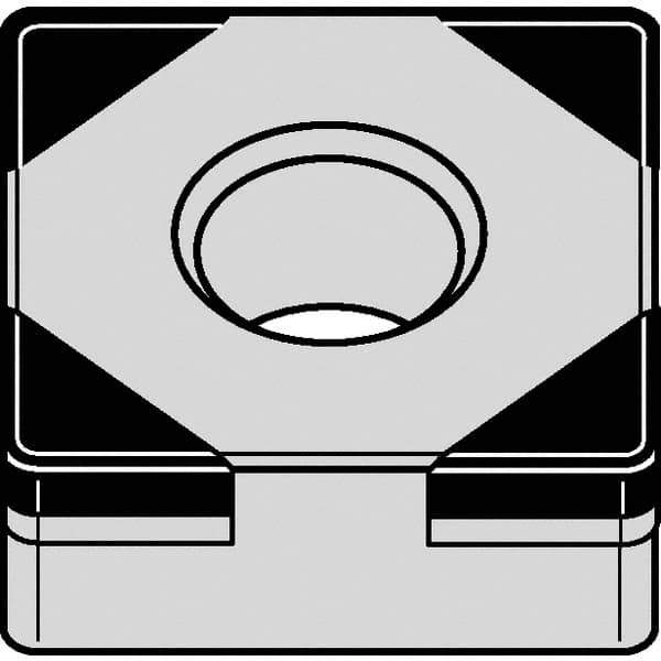 Kennametal - SNGA432 S0425 Grade KB1610 PCBN Turning Insert - 90° Square, 1/2" Inscr Circle, 3/16" Thick, 1/32" Corner Radius - Exact Industrial Supply