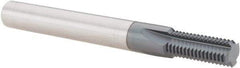 Scientific Cutting Tools - 7/16-20 Thread, 3/8" Shank Diam, AlTiN+ Coating, Solid Carbide Straight Flute Thread Mill - 4 Flutes, 3-1/2" OAL, 7/16" Min Noml Diameter - Exact Industrial Supply