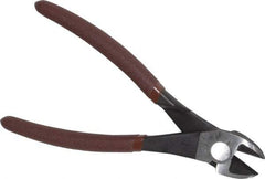 Paramount - 8" OAL, Diagonal Cutter - 13/16" Jaw Length x 1-3/16" Jaw Width, Round/Straight Head, Plastic Dipped Handle - Exact Industrial Supply