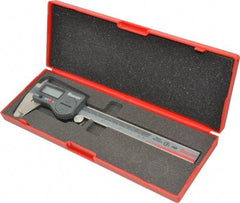Starrett - 0 to 150mm Range, 0.01mm Resolution, IP67 Electronic Caliper - Stainless Steel with 1-1/2" Stainless Steel Jaws, 0.001" Accuracy, Serial Output - Exact Industrial Supply