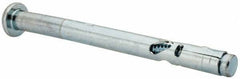 Powers Fasteners - 1/4" Diam, 1/4" Drill, 2-3/4" OAL, Sleeve Concrete Anchor - 1018 Steel, Round Head, Combination Slotted/Phillips Drive - Exact Industrial Supply