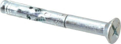 Powers Fasteners - 1/4" Diam, 1/4" Drill, 2" OAL, Sleeve Concrete Anchor - 1018 Steel, Flat Head, Combination Slotted/Phillips Drive - Exact Industrial Supply