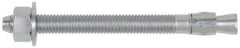 Powers Fasteners - 1-1/4" Diam, 1-1/4" Drill, 9" OAL, 2" Min Embedment Wedge Expansion Concrete Anchor - 1018 Steel, Zinc-Plated Finish, Hex Nut Head, Hex Drive, 4-3/4" Thread Length - Exact Industrial Supply