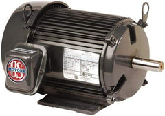 US Motors - 2 Max hp, 1,725 Max RPM, Three Polyphase Electric AC DC Motor - 208-230/460 V Input, Single Phase, 56HZ Frame, 5/8" Shaft Diam, Rigid Mount, TEFC Enclosure - Exact Industrial Supply