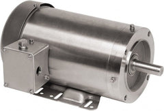 US Motors - 2 hp, TEFC/C-Face with Base Enclosure, No Thermal Protection, 1,750 RPM, 208-230/460 Volt, 60 Hz, Three Phase Premium Efficient Motor - Exact Industrial Supply