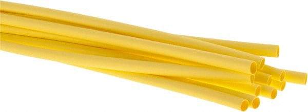 3M - 48" Long, 2:1, Polyolefin Heat Shrink Electrical Tubing - Yellow - Exact Industrial Supply