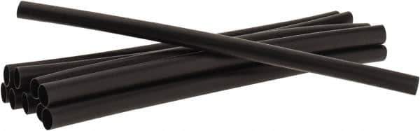 3M - 6" Long, 2:1, Polyolefin Heat Shrink Electrical Tubing - Black - Exact Industrial Supply