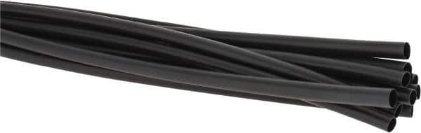 3M - 48" Long, 2:1, Polyolefin Heat Shrink Electrical Tubing - Black - Exact Industrial Supply