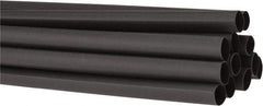 3M - 48" Long, 2:1, Polyolefin Heat Shrink Electrical Tubing - Black - Exact Industrial Supply