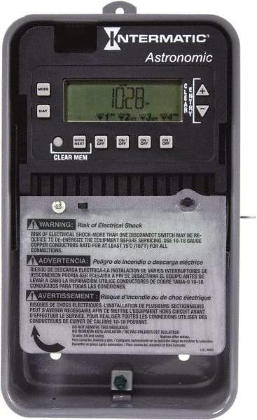 Intermatic - Astronomical Indoor/Outdoor Digital Electronic Timer Switch - 56 On/Off per wk, 120/208/240/277 VAC, 50/60 Hz, - Exact Industrial Supply