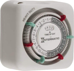 Intermatic - 30 hr Indoor Analog Electrical Timer - 3 On/OF per Day, 125 VAC, 60 Hz, - Exact Industrial Supply
