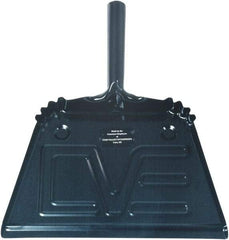 Ability One - 13" Wide Handheld Dustpan - Steel Body, 4" Handle, Black - Exact Industrial Supply