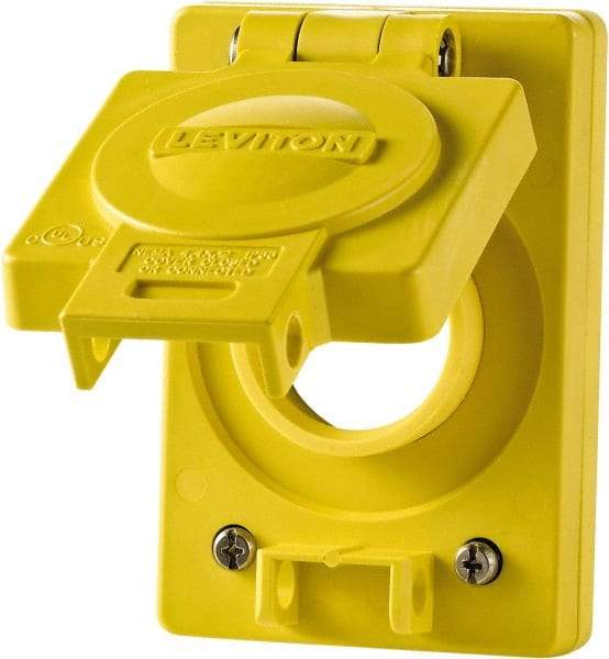 Leviton - 1 Gang, (0) Knockouts, PVC Rectangle Ceiling Box - 4" Overall Height x 4" Overall Width - Exact Industrial Supply