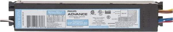 Philips Advance - 4 Lamp, 120-277 Volt, 0.50 to 0.93 Amp, 0 to 39 Watt, Programmed Start, Electronic, Nondimmable Fluorescent Ballast - 0.88, 0.90 Ballast Factor, T8 Lamp - Exact Industrial Supply