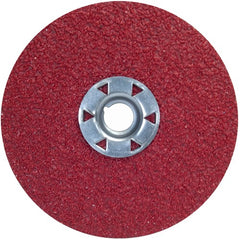 ‎7″ × 5/8″-11 Red Heat F981 Fiber Disc 50 Grit Ceramic Alumina - Exact Industrial Supply