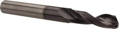 Accupro - 9/32", 140° Point, Spiral Flute, Solid Carbide Taper Length Drill Bit - AlTiN Finish, 2.461" Flute Length, 4.567" OAL, Series ACCUPRO - Exact Industrial Supply