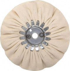 Made in USA - 6" Diam x 1/2" Thick Unmounted Buffing Wheel - 14 Ply, Bias Cut, 5/8" Arbor Hole - Exact Industrial Supply