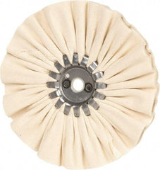Made in USA - 7" Diam x 1/2" Thick Unmounted Buffing Wheel - 14 Ply, Bias Cut, 5/8" Arbor Hole - Exact Industrial Supply