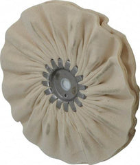 Made in USA - 8" Diam x 1/2" Thick Unmounted Buffing Wheel - 14 Ply, Bias Cut, 5/8" Arbor Hole - Exact Industrial Supply
