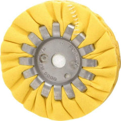 Made in USA - 4" Diam x 1/2" Thick Unmounted Buffing Wheel - 14 Ply, Bias Cut, 1/2" Arbor Hole - Exact Industrial Supply