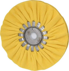 Made in USA - 6" Diam x 1/2" Thick Unmounted Buffing Wheel - 14 Ply, Bias Cut, 5/8" Arbor Hole - Exact Industrial Supply