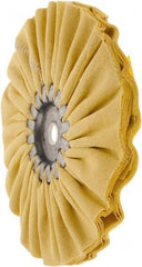 Made in USA - 7" Diam x 1/2" Thick Unmounted Buffing Wheel - 14 Ply, Bias Cut, 5/8" Arbor Hole - Exact Industrial Supply