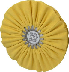 Made in USA - 8" Diam x 1/2" Thick Unmounted Buffing Wheel - 14 Ply, Bias Cut, 5/8" Arbor Hole - Exact Industrial Supply