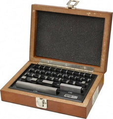 Fowler - 36 Piece, 0.05 to 4", Grade 0, Steel Gage Block Set - Rectangular, 0.000004" Tolerance - Exact Industrial Supply