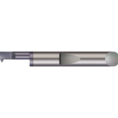 Micro 100 - Single Point Threading Tools; Thread Type: Internal ; Material: Solid Carbide ; Profile Angle: 60 ; Threading Diameter (Decimal Inch): 0.1406 ; Cutting Depth (Decimal Inch): 0.7500 ; Maximum Threads Per Inch: 56 - Exact Industrial Supply