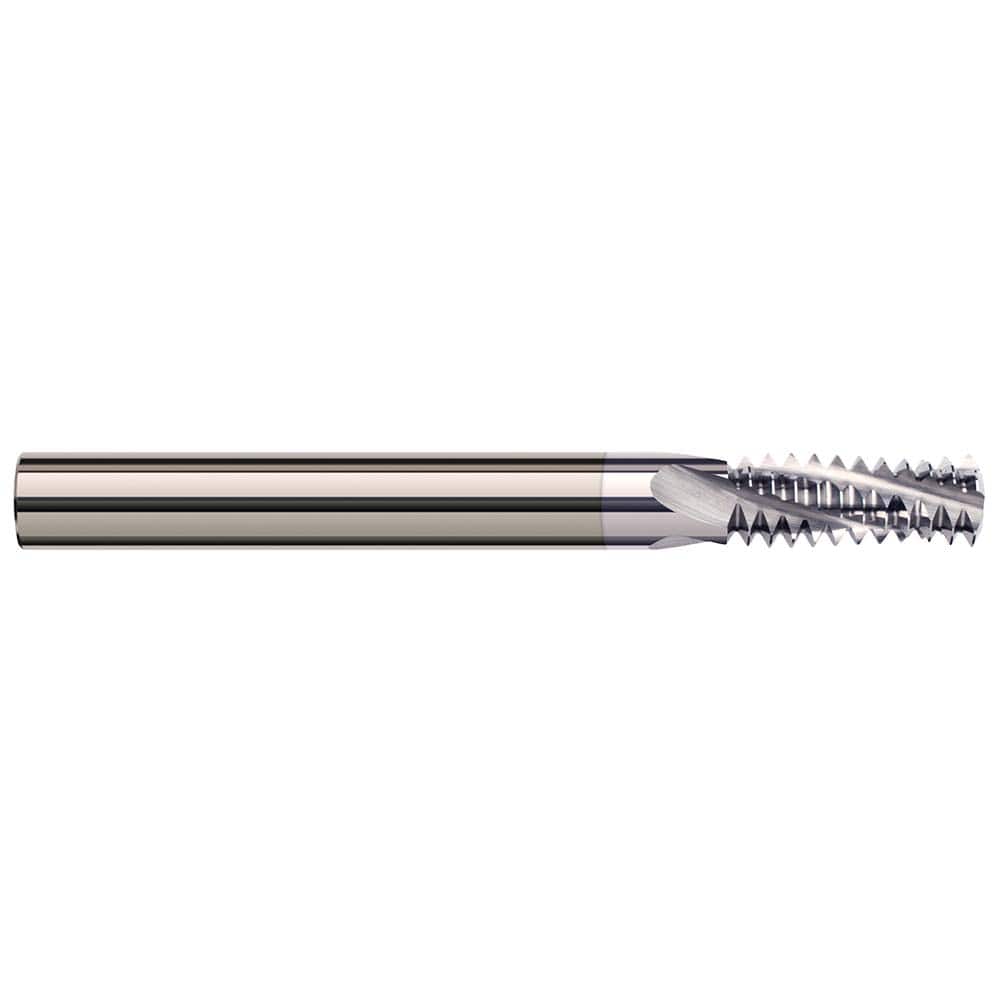 Harvey Tool - 7/16-14 Internal/External 14 TPI 5/16" Shank 4-Flute Solid Carbide Helical Flute Thread Mill - Exact Industrial Supply