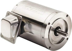 Boston Gear - 3 hp, TEFC Enclosure, T-Stat Thermal Protection, 1,765 RPM, 230/460 Volt, 50/60 Hz, Three Phase Motor - Size 182TC Frame, C-Face Mount, 1 Speed, Ball Bearings, 8.0/4.0 Full Load Amps, F Class Insulation, Reversible - Exact Industrial Supply